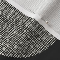 Black and White Bauhaus Geometric with hand drawn textured lines - creamy white_ raisin black