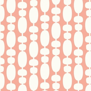 Abstract Beads in Cream and Coral
