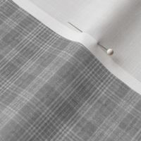 6” repeat Grey monochrome slub handdrawn plaid