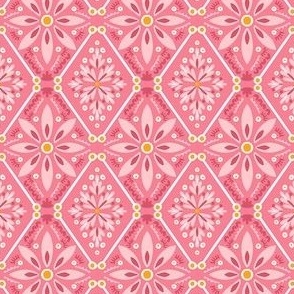 summer blossoms pink diamonds small scale