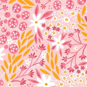 Summer Dreams floral wallpaper scale