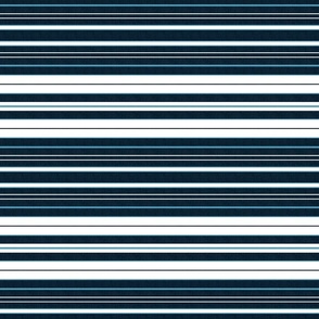 Classic Geometry - Navy Blue, Sky Blue and White Stripes / Medium
