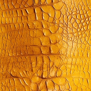 Citrine Yellow Alligator Skin 1