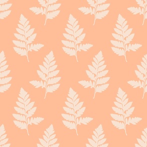 Peach Fuzz Leaves Vintage Boho Floral Pattern