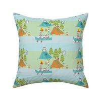 camping woodland animals 