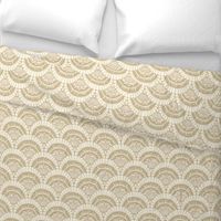 Beach scallop, fan - dark ivory, tan and desert sand on ivory - coordinate for A trip to the beach - medium