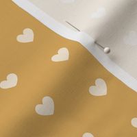 Tiny Hearts in Mustard Yellow and Cream, Valentines Day, love, little girls'