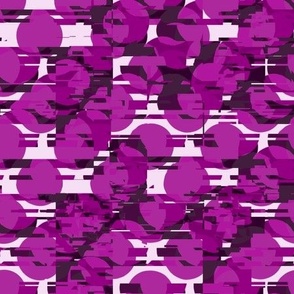 Glitchy Polka Dots (9") - purple, cream (ST2022GPD)