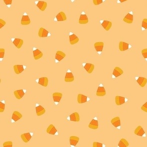 Halloween Candy Corn on Light Orange