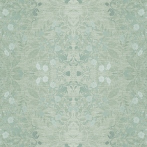 damask 2 - celadon faux foil