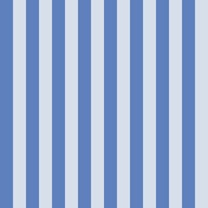 (Medium) Awning Beach Stripes - Light and Medium Baby Sky Blue