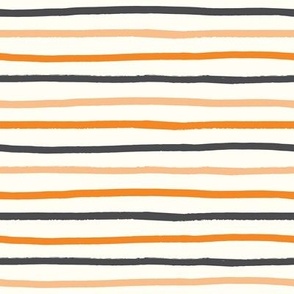 Orange and Black Stripes on White Halloween