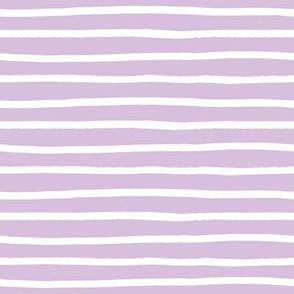 White Stripes on Lavender Purple