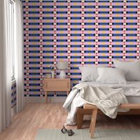 HouseofMay-joyful horizontal stripes blue jonquil blush vermilion white black blocks jumbo