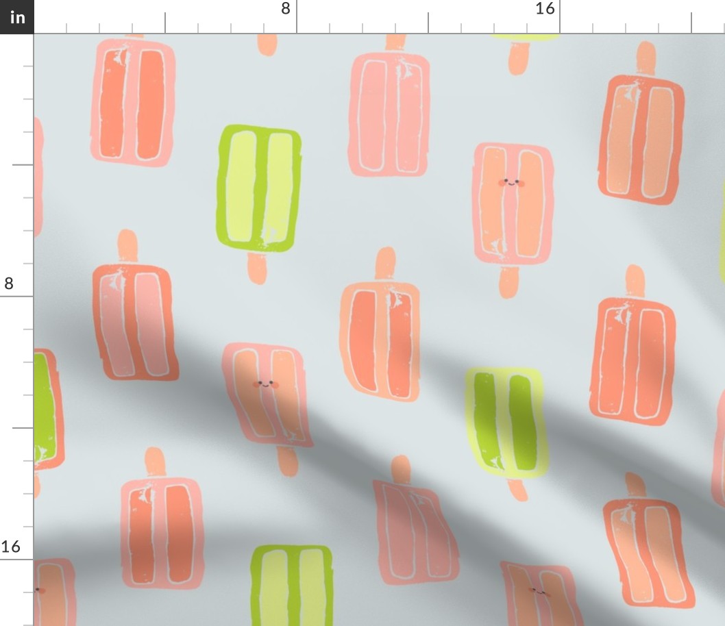 Popsicle Party in Peachy Pinks and Lime in Large Scale