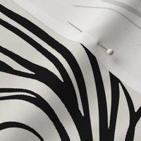 THE GATSBY COLLECTION - ART DECO PEACOCK FEATHER IN BLACK ON WHITE