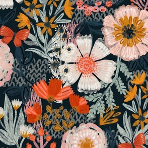 Pretty Things Floral in Navy