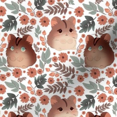 Whimsical Woodland Hamsters White