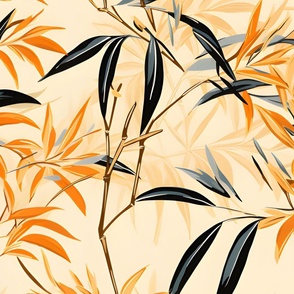 Orange & Black Bamboo - large 