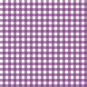 Purple and White Gingham Pattern Small