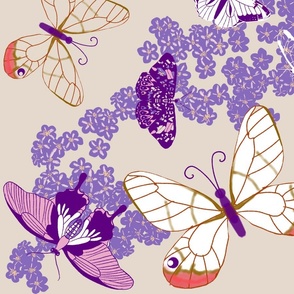 Butterflies and flowers for girls room