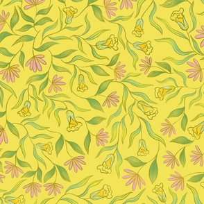 Dainty Flowers | Soft Yellow | Yellow Carnations
