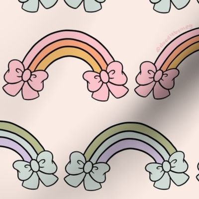Rainbow Bows Print