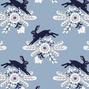 Bunny on Blue