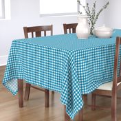 Waterfall Blue Gingham Check SmallPattern - Classic Country Chic Fresh and Modern Design for Home Decor and Apparel