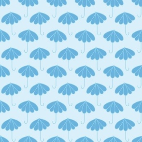 Baby Blue Umbrellas Ready for a Special Baby Shower Creative Idea from a Pattern Design