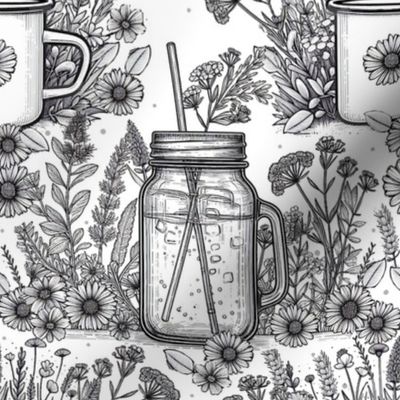 Wildflower Teas Black and White