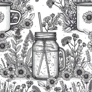 Wildflower Teas Black and White