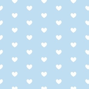 Tiny Hearts in Pastel Blue and White, Valentines Day, love, little girls'