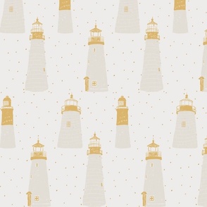  Lighthouses and seaside, yellow, large