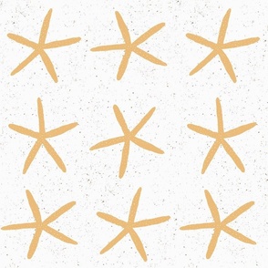  Underwater treasures: Starfish parade, yellow-mustard, large