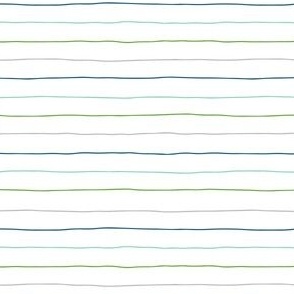 (S) Modern Boho Freehand Lines Stripes in Blue Teal Green Gray