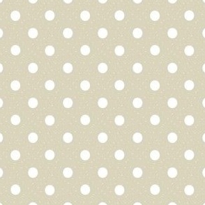 Polka Dot Taupe and Off  White