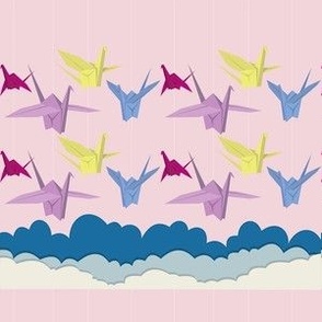 Origami Birds Mobile