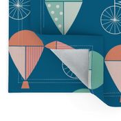 Penny Farthings and Hot Air Balloons - Medium Print Size