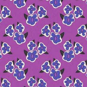 Retro Floral - Purple