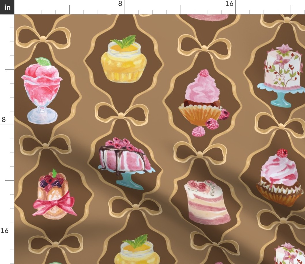 Treat Yourself to Dessert Paradise - (L) Carmel Chocolate Bow Background