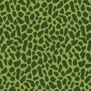 Small wild animal print, two color, dark and light green. 