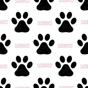 Black and pink meow paw