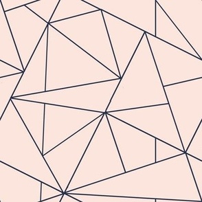 Abstract triangles blush pink
