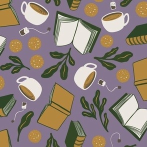 Cookies, Tea and a Good Book // Purple