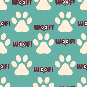 Woof turquoise green