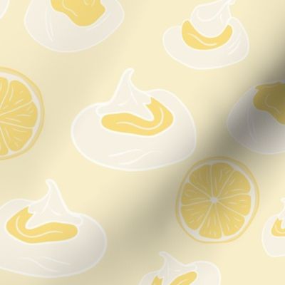 Yellow Lemon Meringues, summer sweet treat 