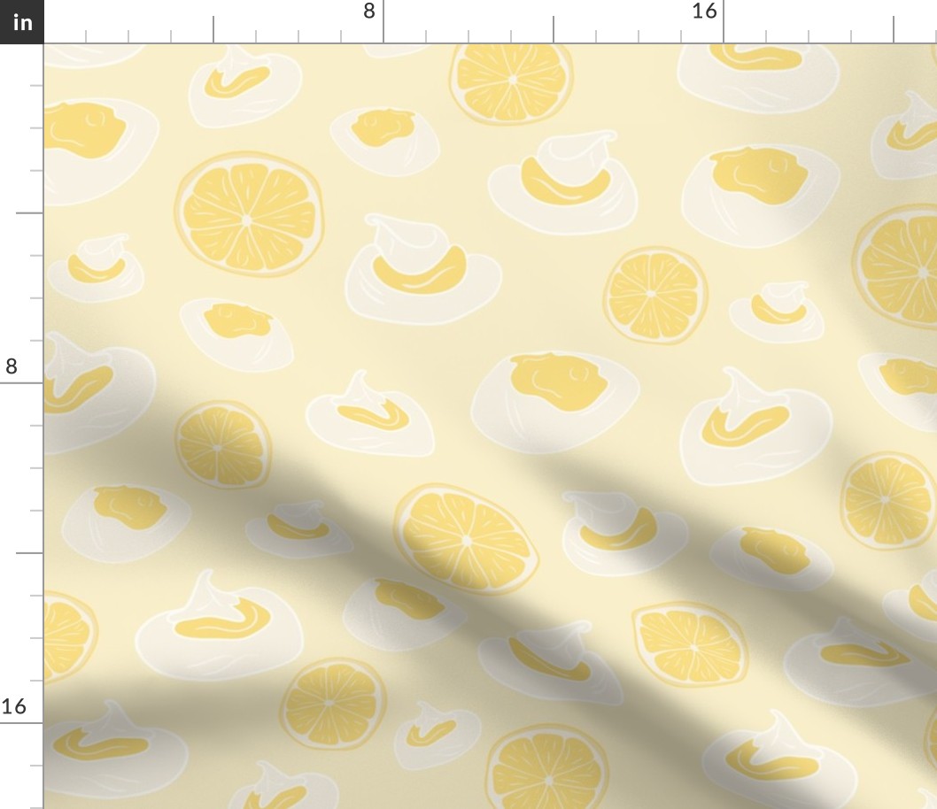 Yellow Lemon Meringues, summer sweet treat 