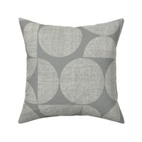 Bauhaus Geometric with hand drawn textured lines - creamy white_ earl grey gray
