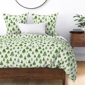 579 - Christmas pine tree forest in olive green and brown watercolour for whimsical Christmas décor, cushions, table runners, kids apparel, nursery décor, forest woodland themed bed linen